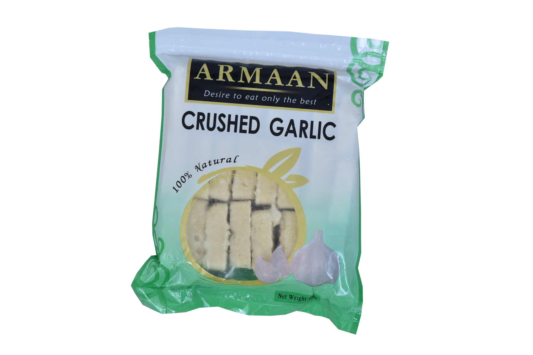 Frozen Crushed Garlic Cubes 400g Spicy Halal Foods